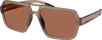 Prada PS A06S 29F50A Mens Sunglasses Brown Size 59