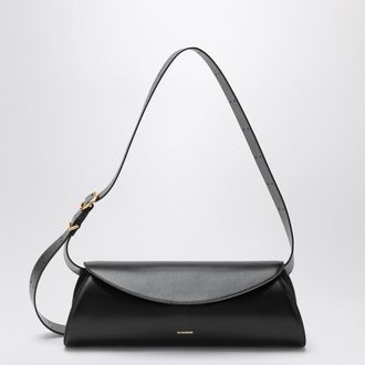 Jil Sander Large Cannolo Shoulder Bag In Black
