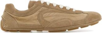 Prada Beige Suede And Re Nylon Montecarlo Re Edition 2005 Sneakers