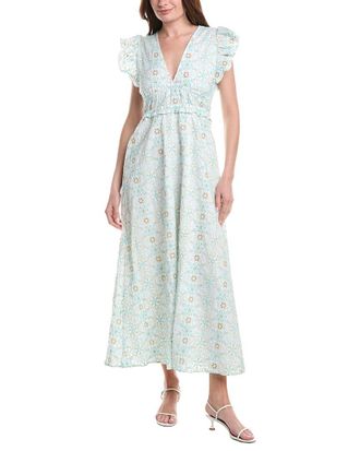 Sail to Sable Sail To Sable V-Neck Flutter Sleeve Maxi Dress