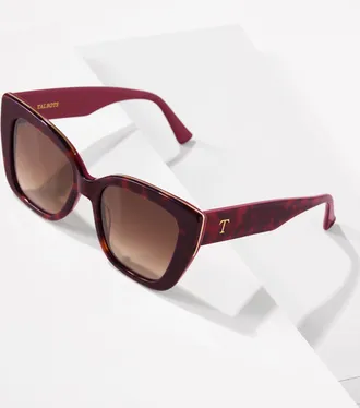 Talbots Tanya Colorblock Tortoiseshell Sunglasses - Tort/Port Wine - 001 Talbots