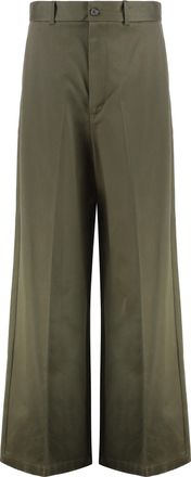 Nili Lotan Womens Virgin Wool Trousers - Dark Green - Size 10 UK