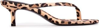 Black Suede Studio Tash 50 Satin Mule in Cheetah Satin at Nordstrom, Size 37.5 Eu