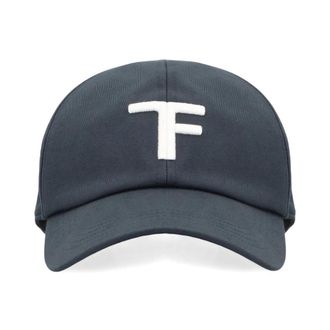 Tom Ford Blue Leather Blend Stylish Hat - male - Tom Ford - Hats & Caps - Blue - L - Accessories