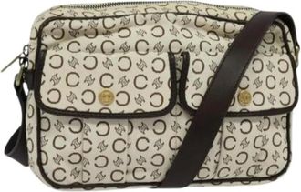 Celine Pre-owned Cross Body Bags, female, White, Size: ONE SIZE Pre-owned Vintage Canvas Cross Body Bag