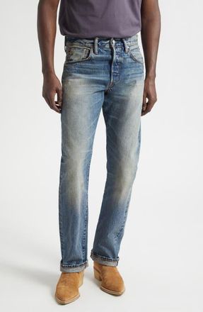 Ralph Lauren Slim Fit Selvedge Bootcut Jeans in Brairfield Wash at Nordstrom, Size 30 X 32