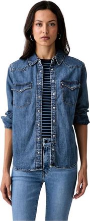 Levi's Heritage Western Denim overhemd - Dames - Blouses & Shirts - Blauw - Maat: XS Denim