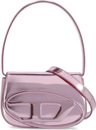 Diesel Metallic Schoudertas - Dames - Handtassen - Roze - ONE Size - Leer - Tassen