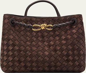 Bottega Veneta Knot-Embellished Top-Handle Bag in Suede