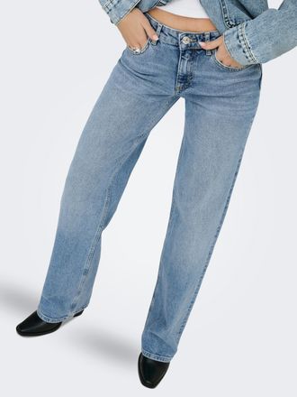 Only Low-rise-Jeans ONLY ONLJUICY LW WIDE LEG DNM REA365 NOOS, Damen, Gr. 26, L&auml;nge 30, light blau denim, Denim/Jeans, Obermaterial: 99% Baumwolle, 1% Elas