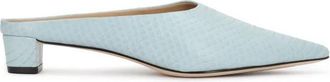 Kazar Mules van reli&euml;fleder - Dames - Muiltjes - Blauw - 38 EU - Schoenen