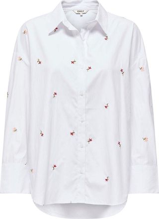 Only Geborduurd hemd met lange mouwen