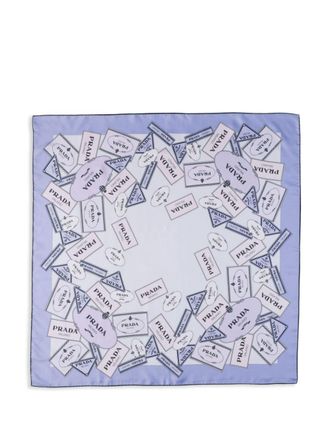Prada silk scarf - women - Silk - One Size - Purple