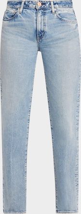 Moussy Vintage Kingston Tailored Straight Mid-Rise Jeans
