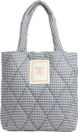 Barbour Riah Gingham Diamond Quilted Tote in Gingham Check at Nordstrom