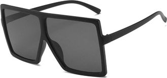 Generic Black Square Large Frame Vacation Sunglasses For Men And Women Outdoor Commuting Sports Party