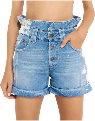 SER.O.YA High Rise Short - Dames - Denim shorts - Blauw - W27 - Katoen - Korte Broeken