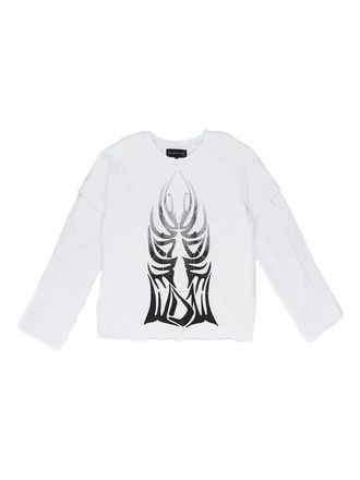 Who Decides War by Ev Bravado T-shirt met kleurverloop - Wit