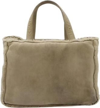 Chanel Pre-owned Tote Bags, female, Beige, Size: ONE SIZE Pre-owned Shearling 2way Bag