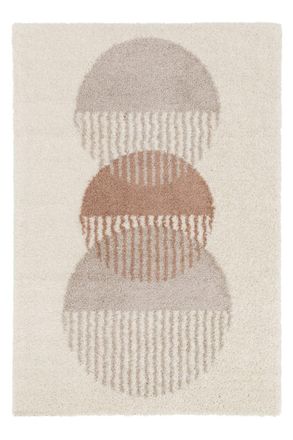 AFK Living Alfombra redonda suave y gruesa gris 160 x 230 cm