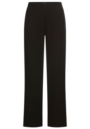 HUGO BOSS Homewearhose BOSS Waffle, Damen, Gr. XS, N-Gr, schwarz 001, Obermaterial: 60% Baumwolle, 40% Polyester, gerade lang, Hosen Homewearhose, mit Struktur