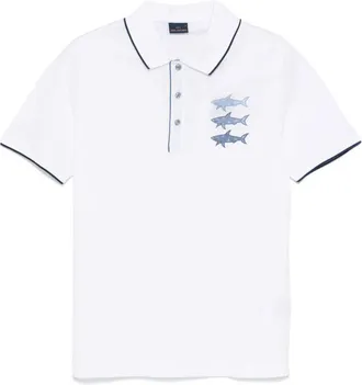 Paul & Shark Polo In Cotone Con Stampa Squali-Uomo