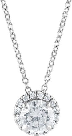 Grown Brilliance 14KT White Gold 1.00 Carat Lab Grown Diamond Pendant Necklace for Women
