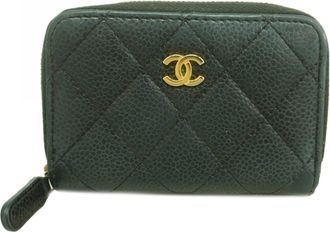 Chanel Black Grained Calfskin Coin Purse/Coin Case (Pre-Owned)