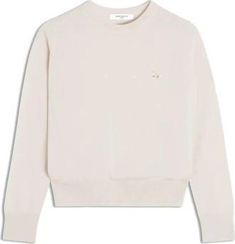 Maison Kitsun&eacute; Stijlvolle Gebreide Trui voor Mannen - Dames - Sweatshirts - Beige - M - Hoodies & sweatvesten