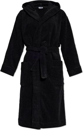 Moschino Badjas met Capuchon - Dames - Badjassen - Zwart - M - Katoen - Nachtkleding