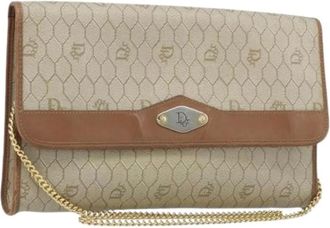 Dior Pre-owned Clutches, female, Beige, Size: ONE SIZE Pre-owned Vintage Shoulder Bag