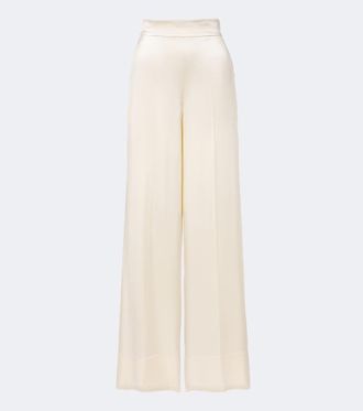 Joseph Dijon silk satin wide-leg pants