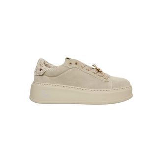 Gio+ Schoenen, Dames, Beige, 37 EU, Leer, Pia 428A Sneakers