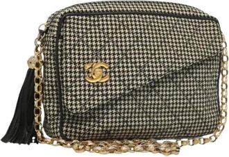 Chanel Pre-owned Cross Body Bags, female, Multicolor, Size: ONE SIZE Pre-owned Vintage Canvas Shoulder Bag