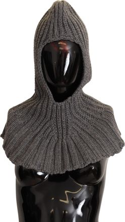 Dolce & Gabbana Gray 100% Cashmere Knitted Wrap One Size Womens Scarf