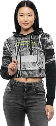 Diesel Black Graphic Hood Sweatshirt