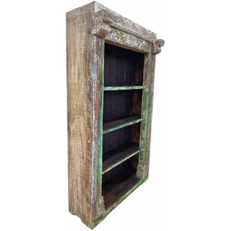 Wanderlust Deco Estanter&iacute;a Librer&iacute;a De Madera Artesanal 134x49x217h Cm