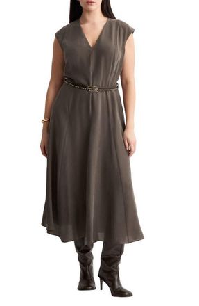 Mango Double Belt A-Line Dress in Brown at Nordstrom, Size 2