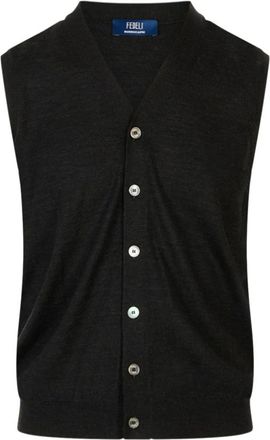 Fedeli Truien & Vesten, Heren, Zwart, 3Xl, Sleeveless Truien