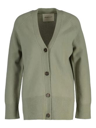 GANT Cardigan con scollo a V - Verde
