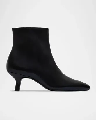 Bernardo 50mm Sanya Leather Ankle Booties