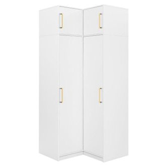 Vente-Unique Vente-unique - Armadio angolare 2 ante L115 cm Bianco + Estensione - lizandro