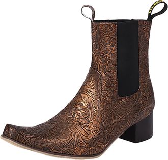 Generic Winter 2023 European Style Womens Ankle Boots Pointed Toe Design with Low Thick Heel and Extra Wide Elastic Comfort Fit Leather Footwear (Brown, 5. 5)