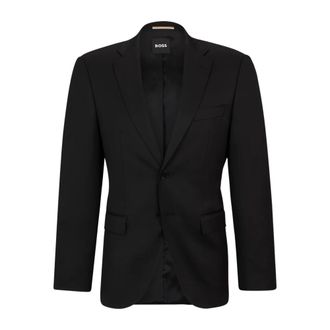 HUGO BOSS Jassen, Heren, Zwart, 8Xl, Wol, Regular Fit Jas