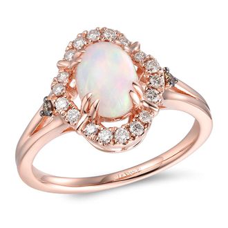 Le Vian Ladies Neopolitan Opal Rings set in 14K Strawberry Gold