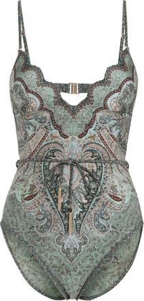 Zimmermann Wanderlust Scallop One Piece Swimsuit
