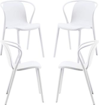 Regalos Miguel Regalos Miguel - Packs Sillas Jard&iacute;n - Pack 4 Sillas Zotli - Blanco