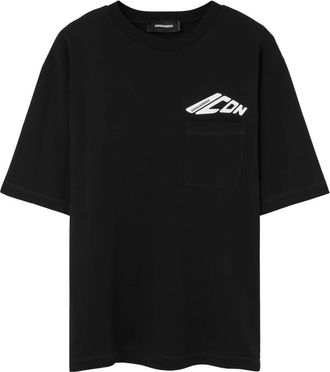 Dsquared2 Icon New Generation Loose Fit Pocket T-Shirt - Heren - T-shirts - Zwart - S - Katoen - Tops