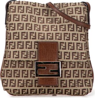 Fendi Pre-owned Fendi Zucchino Canvas Crossbody Ladies 8BT075 TN9 118 2111