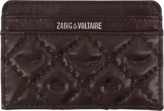 Zadig&Voltaire Womens Quilted Calfskin Wallet Brown